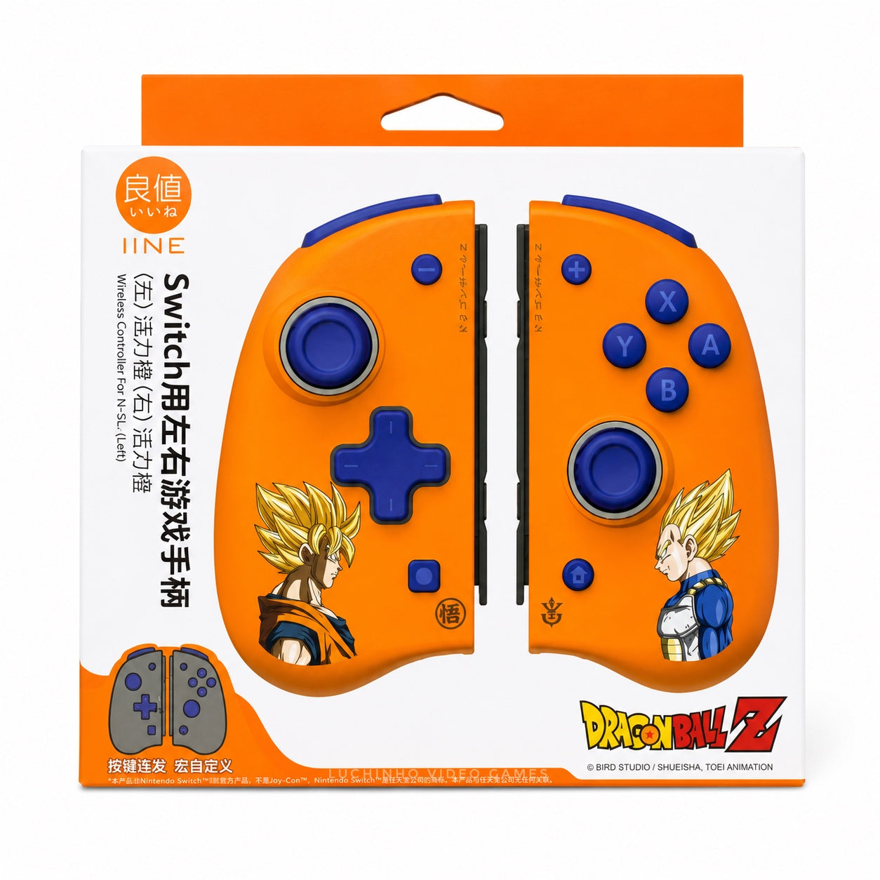Controles Inalámbricos Dragon Ball Z para Nintendo Switch – Goku y Vegeta Edition