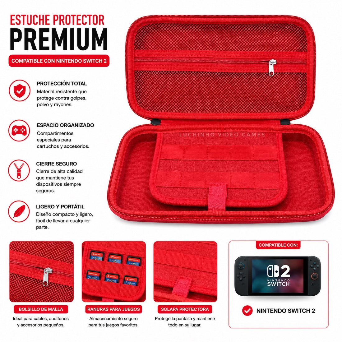 Estuche Protector Mario Tirantas  para Nintendo Switch 2