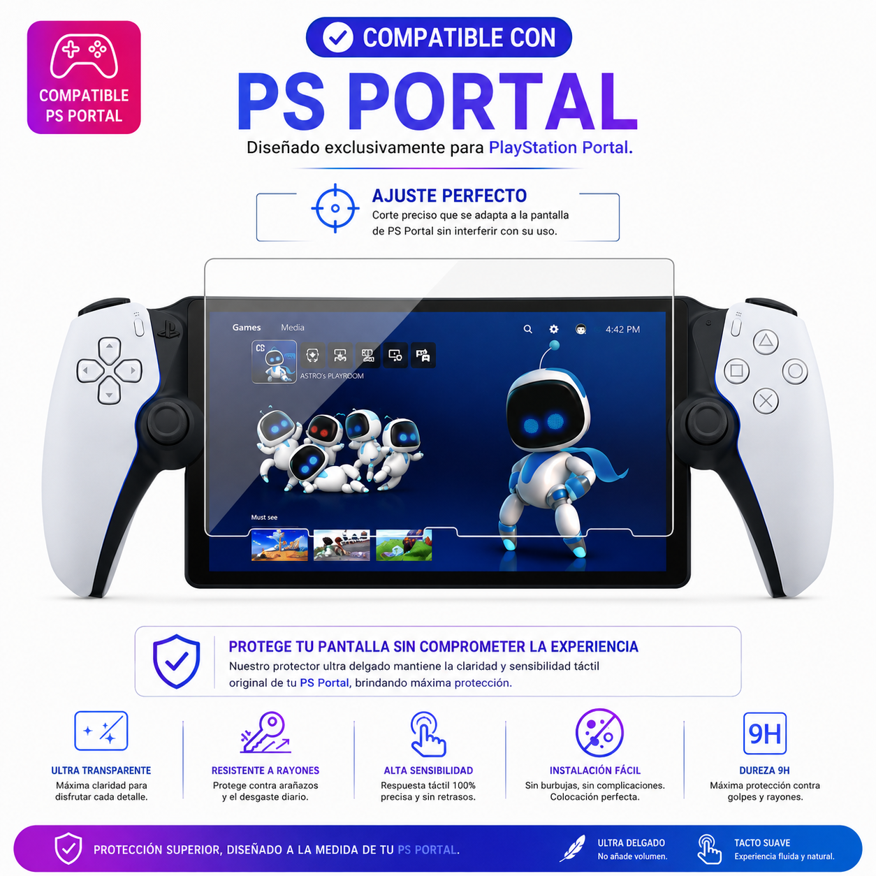 Vidrio Templado Play Station Portal- Ps5