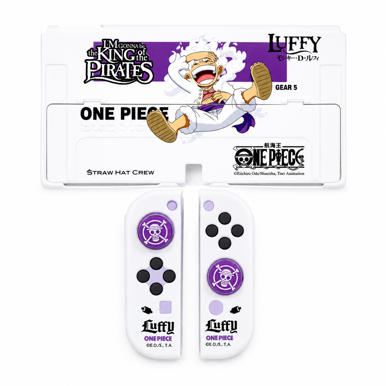 Kit Protector One Piece Luffy Gear 5 para Nintendo Switch OLED – Case Antigolpes Completo