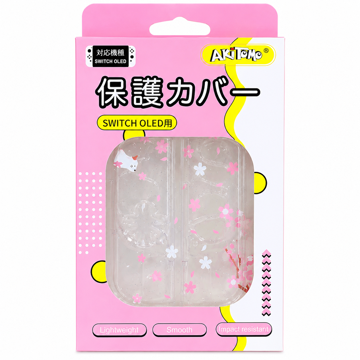 Estuche TPU para Nintendo Switch OLED – Diseño Sakura Transparente