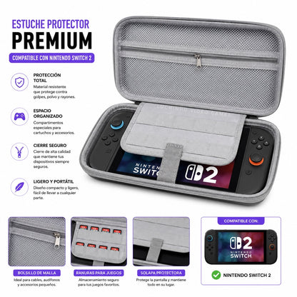 Estuche Protector Hongo Azul para Nintendo Switch 2