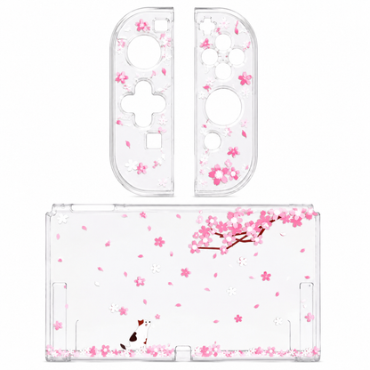 Estuche TPU para Nintendo Switch OLED – Diseño Sakura Transparente