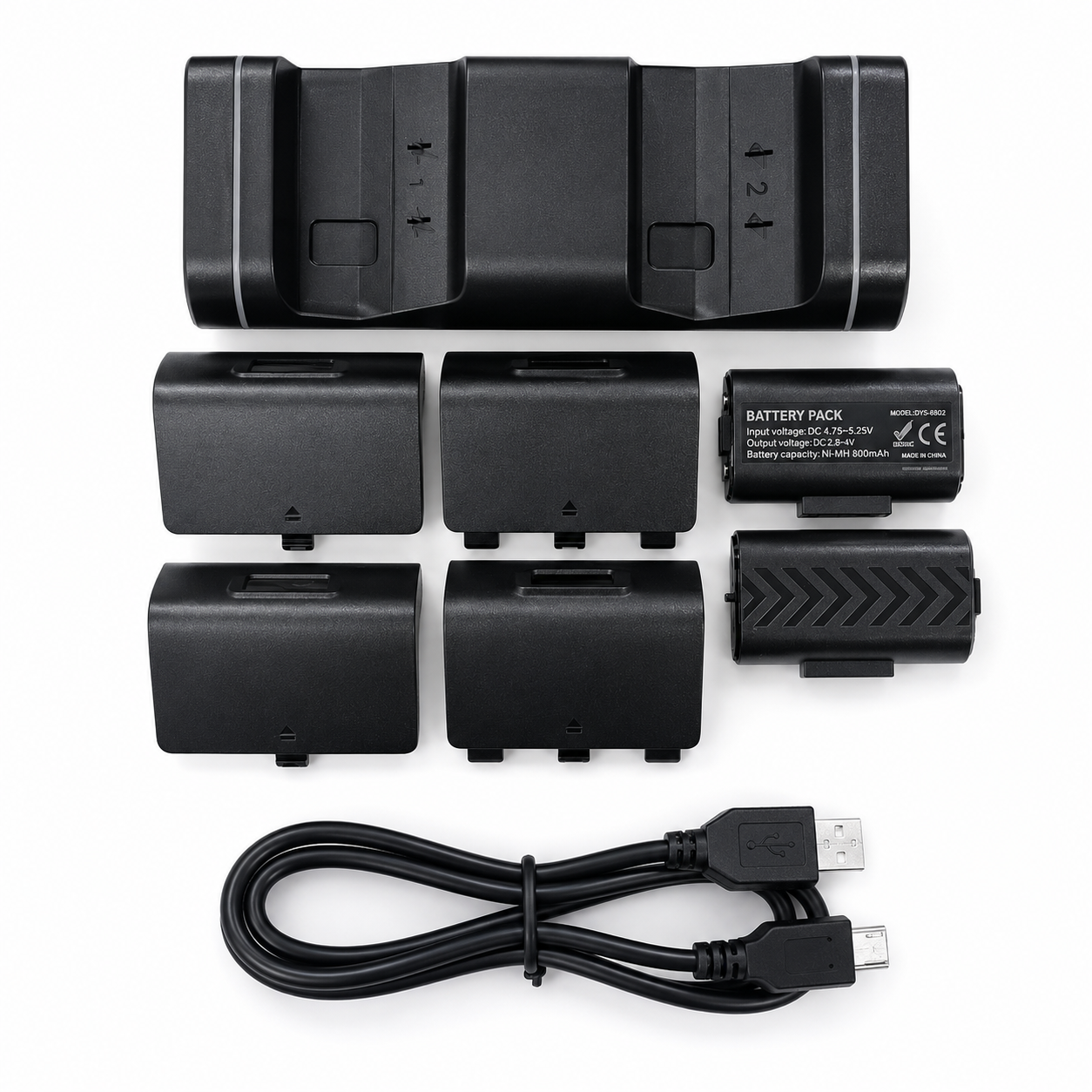 Base de Carga DOBE para Controles Xbox Series X|S y Xbox One con 2 Baterías Recargables