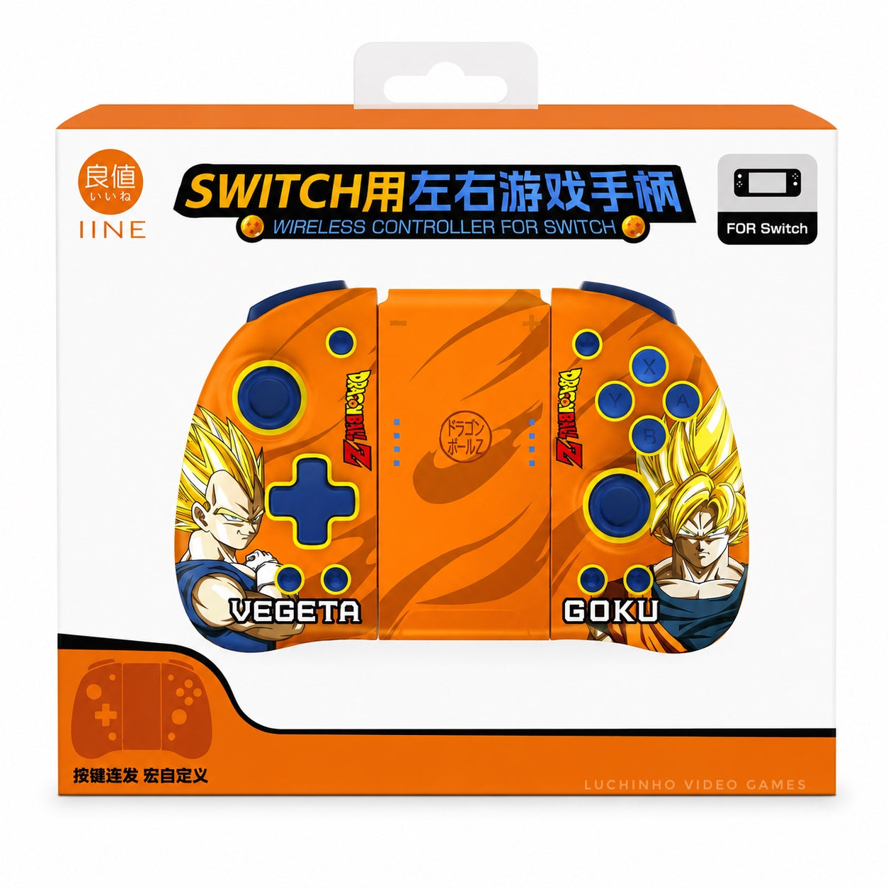 Control Inalámbrico Para Nintendo Switch Dragon Ball Z Goku Vegeta
