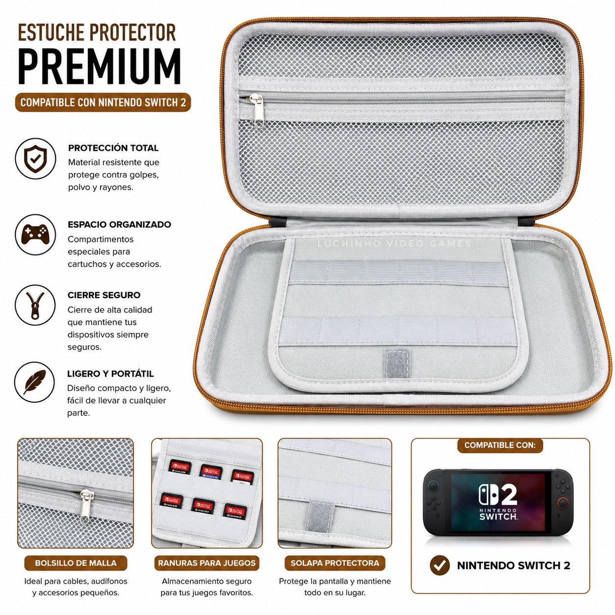 Estuche Protector Premium Mario Bros para Nintendo Switch 2