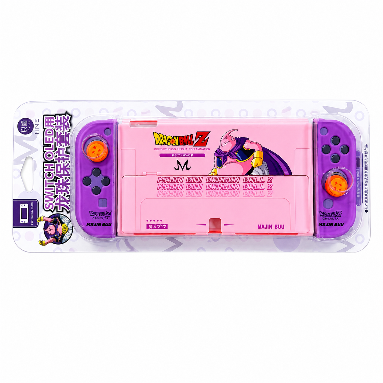 Kit Protector Majin Buu Dragon Ball Z para Nintendo Switch OLED – Case Antigolpes Completo