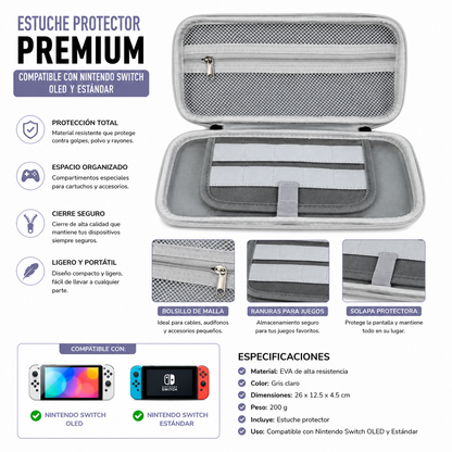 Estuche Rígido NBA para Nintendo Switch OLED y Nintendo Switch