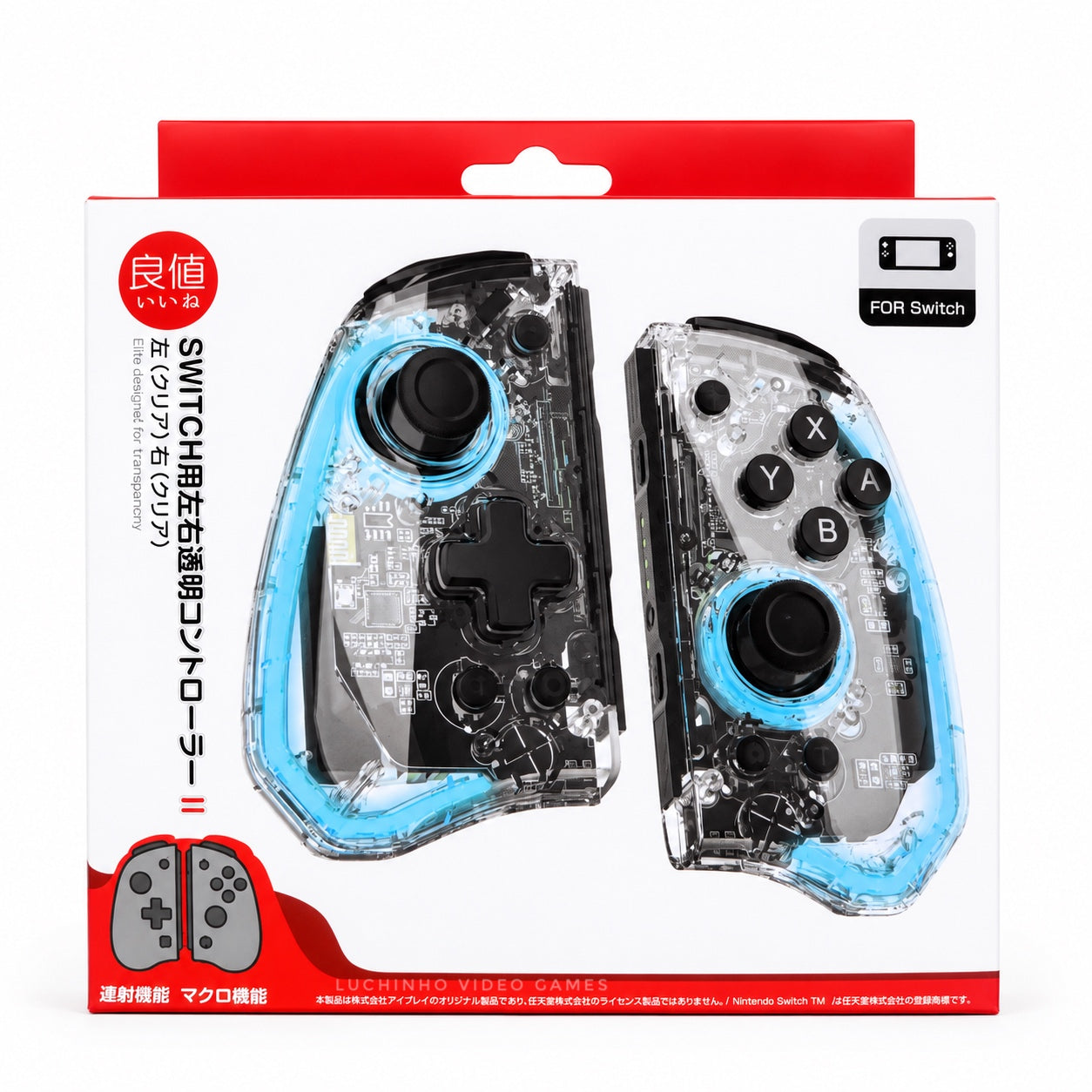Control Inalámbrico Para Nintendo Switch Transparentes RGB