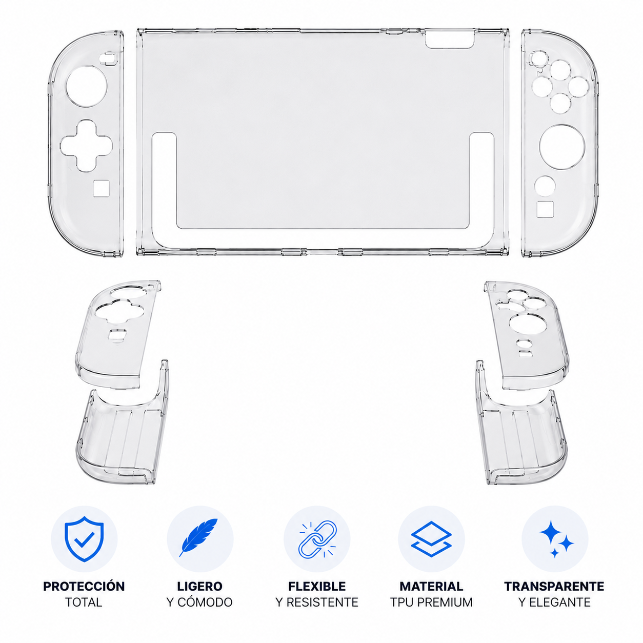 Funda Protectora TPU Transparente para Nintendo Switch 2