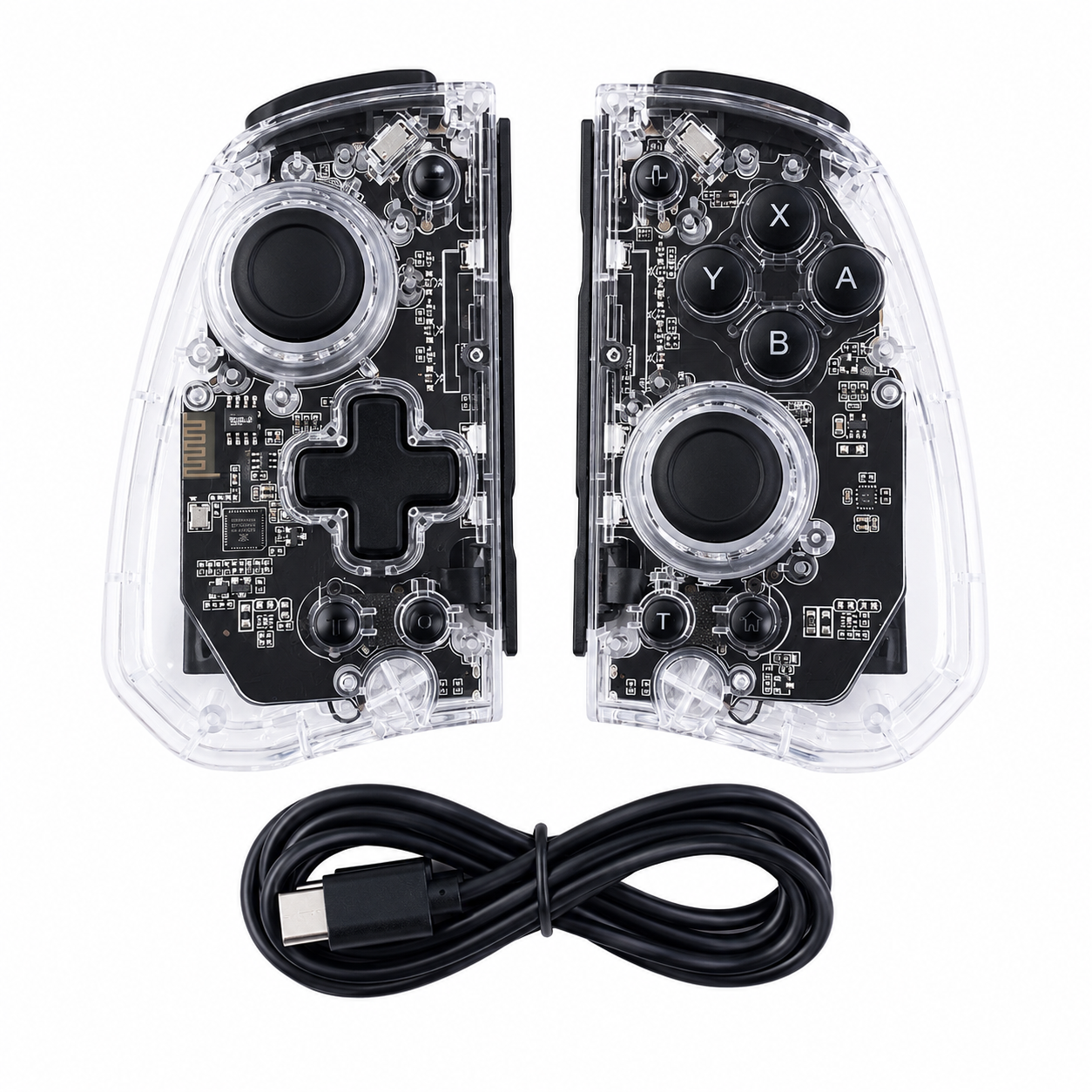 Control Inalámbrico Para Nintendo Switch Transparentes RGB