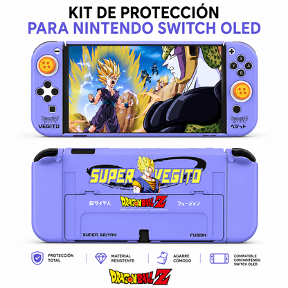 Kit Protector Super Vegito Dragon Ball Z para Nintendo Switch OLED – Case Antigolpes Completo