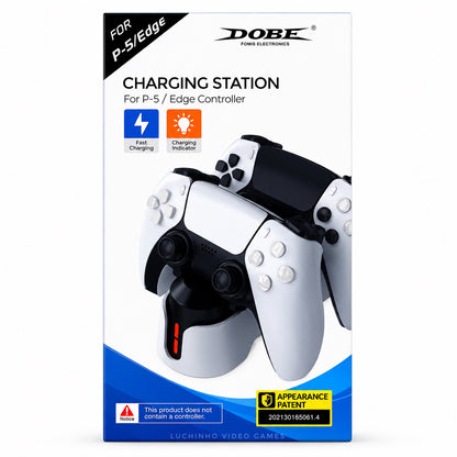 Base de Carga Dual DOBE para Controles PS5 DualSense y DualSense Edge