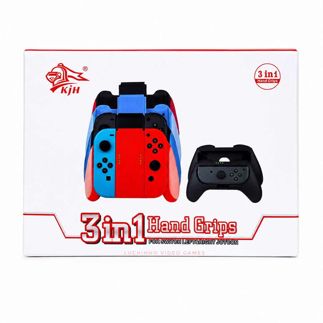 Kit de Handgrips Ergonómicos 3 en 1 para Joy-Con Nintendo Switch