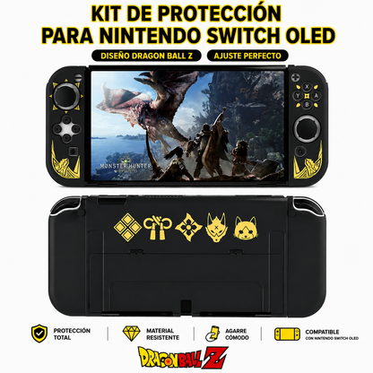 Kit Protector Monster Hunter para Nintendo Switch OLED – Case Antigolpes con Grips