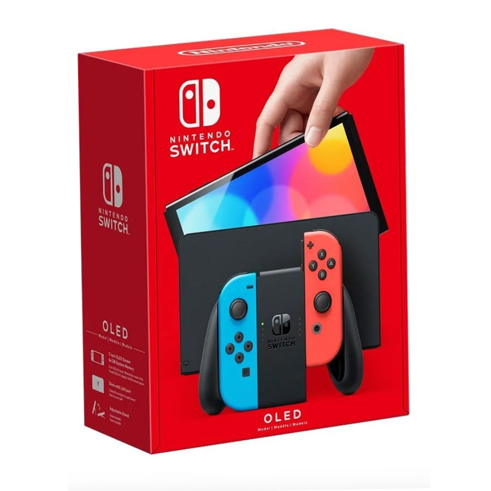 Nintendo Switch Oled 64gb Standard Color Rojo Azul Neón